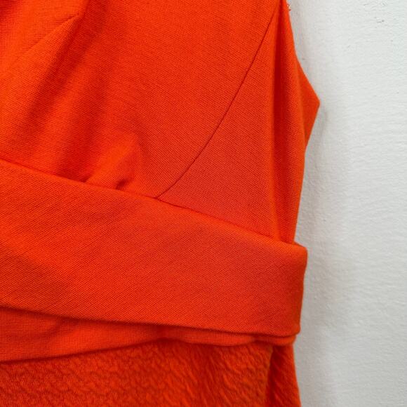 Anthropologie HD in Paris Ardmore Orange V-Neck A-Line Dress - Picture 4 of 9